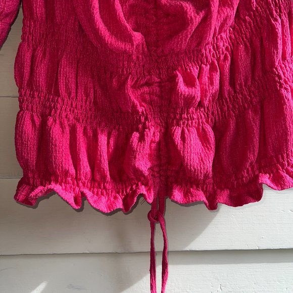 ANTHROPOLOGIE Pilcro cinched puff sleeve peasant top - Picture 8 of 13